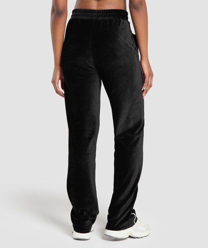 Gymshark Velour Joggers Joggingbroek Dames Zwart | EIWP03872