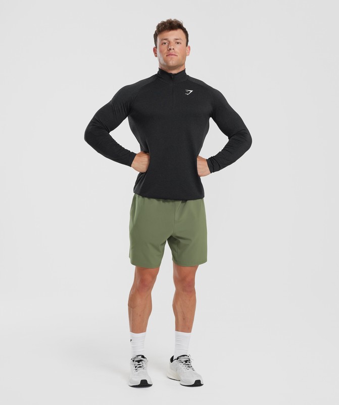 Gymshark Vital 1/4 Zip Pullover Pullover Heren Zwart Grijs | ZJNA81657