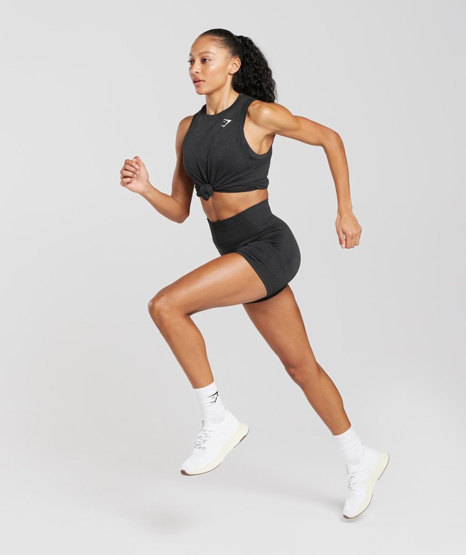 Gymshark Vital Seamless 2.0 Light Tank Tanktop Dames Zwart | AXFU08195