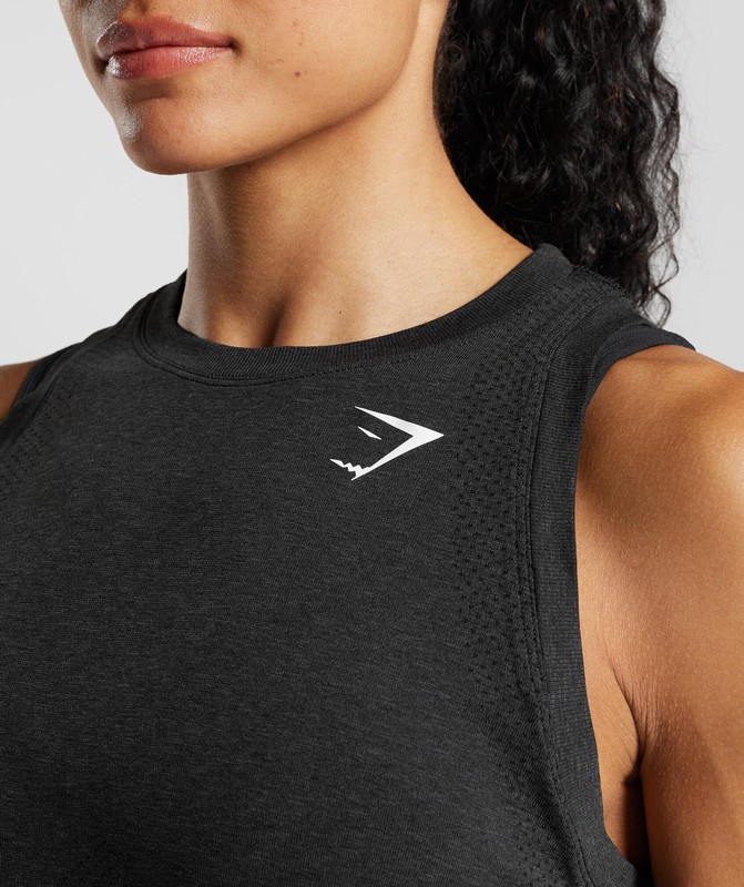 Gymshark Vital Seamless 2.0 Light Tank Tanktop Dames Zwart | AXFU08195