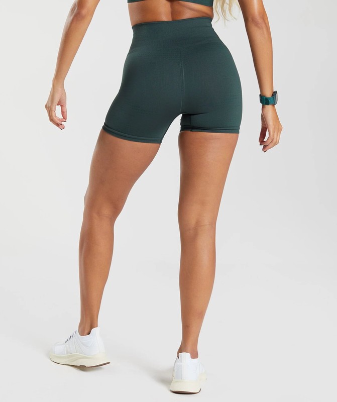Gymshark Vital Seamless 2.0 Shorts Korte Broek Dames Groen | CFYX43175