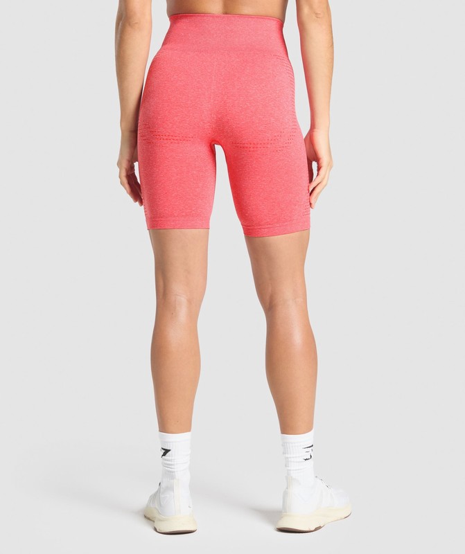 Gymshark Vital Seamless 7 Inch Shorts Korte Broek Dames Koraal Rood | AMVL81309