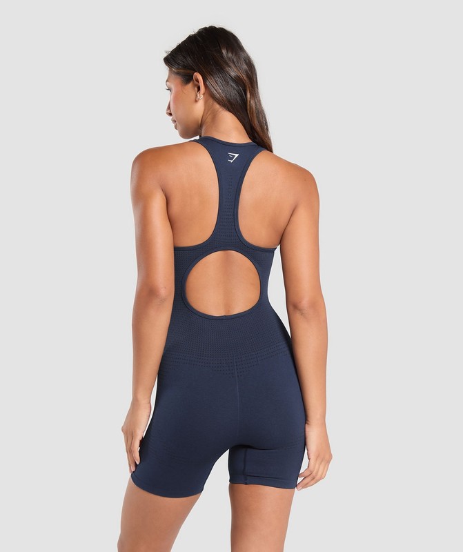 Gymshark Vital Seamless All In One All In One Dames Blauw | WFDG10457
