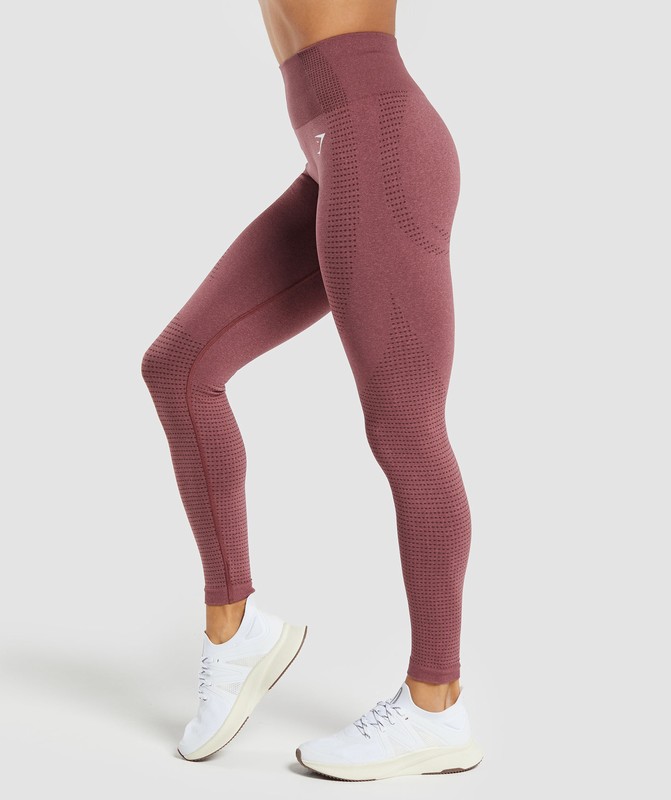 Gymshark Vital Seamless Leggings Leggings Dames Bordeaux Roze | DWPI32597