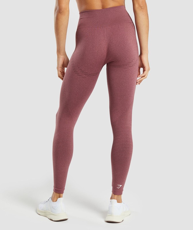 Gymshark Vital Seamless Leggings Leggings Dames Bordeaux Roze | DWPI32597
