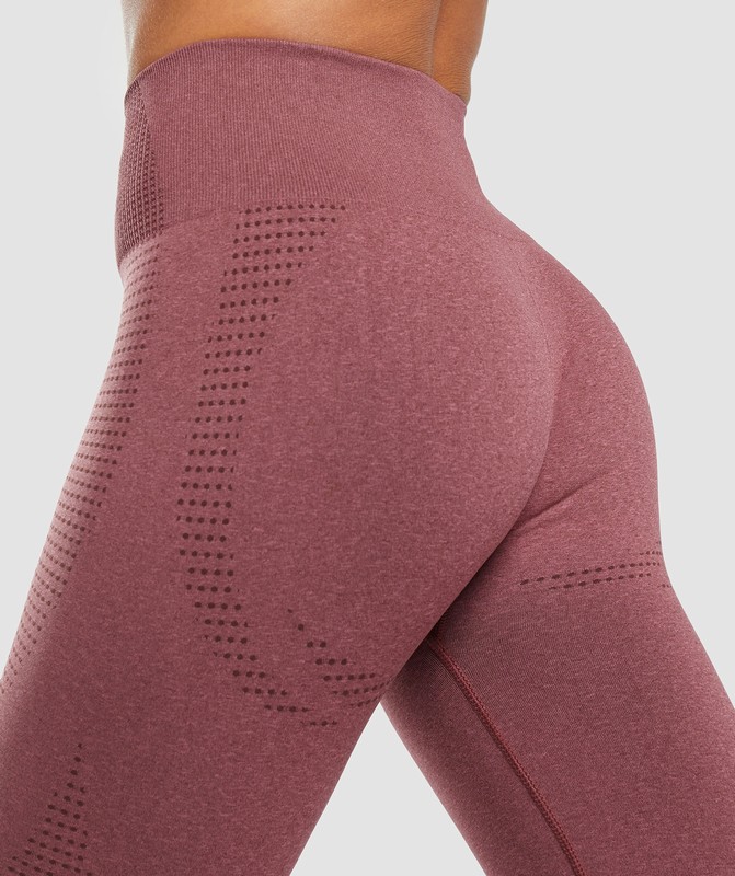 Gymshark Vital Seamless Leggings Leggings Dames Bordeaux Roze | DWPI32597