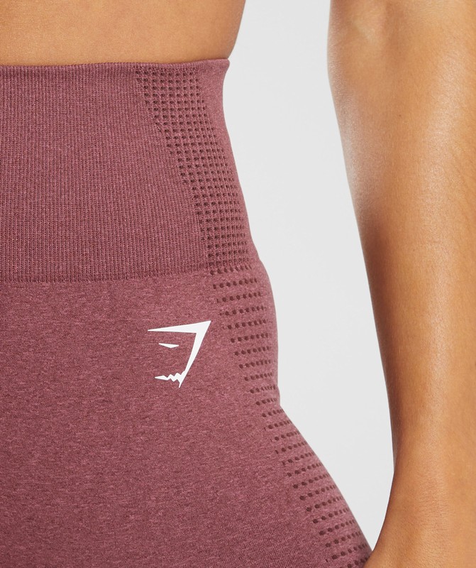 Gymshark Vital Seamless Leggings Leggings Dames Bordeaux Roze | DWPI32597