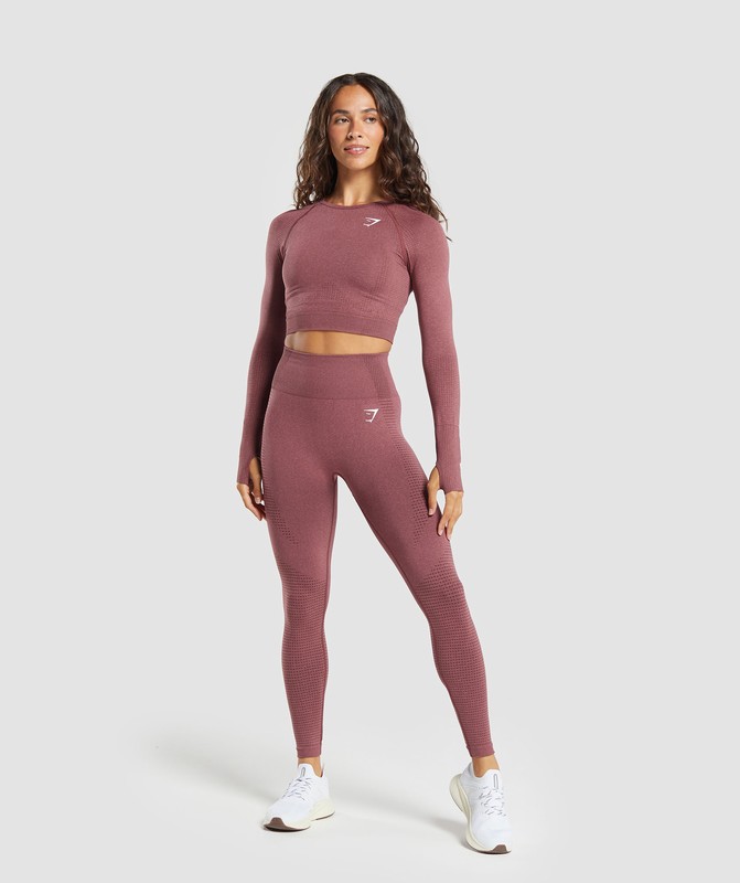 Gymshark Vital Seamless Leggings Leggings Dames Bordeaux Roze | DWPI32597