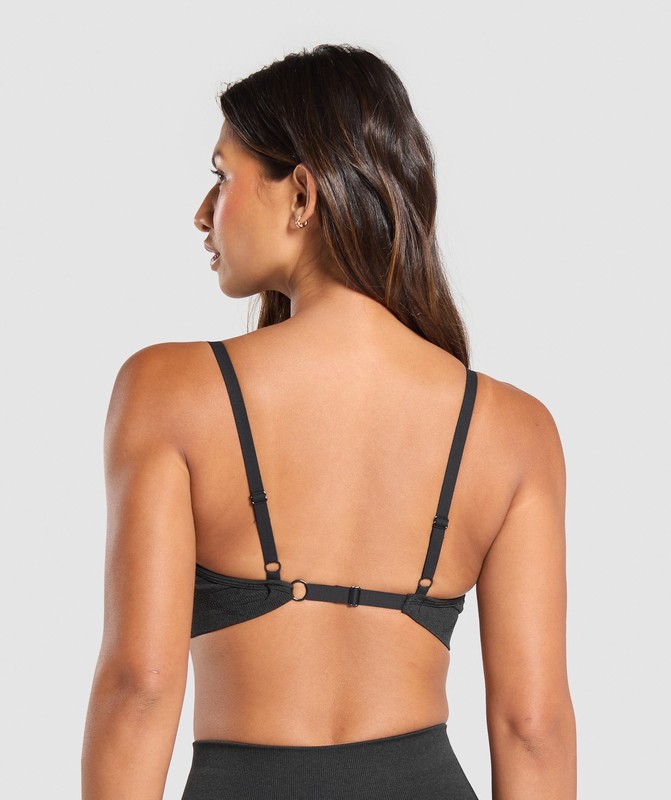 Gymshark Vital Seamless Sports Bra Sport BH Dames Zwart | GQDO29163