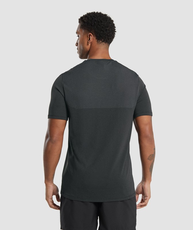 Gymshark Vital Seamless T-Shirt T-Shirt Heren Zwart Grijs | EGAR69587