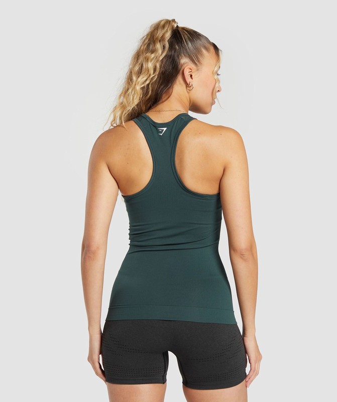 Gymshark Vital Seamless Tank Tanktop Dames Groen | VGBY06319