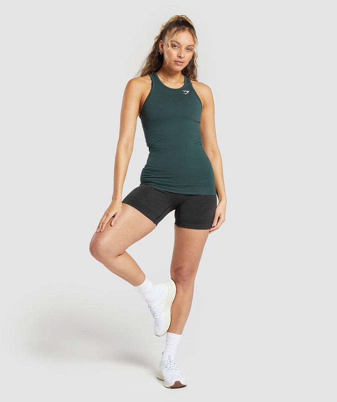 Gymshark Vital Seamless Tank Tanktop Dames Groen | VGBY06319