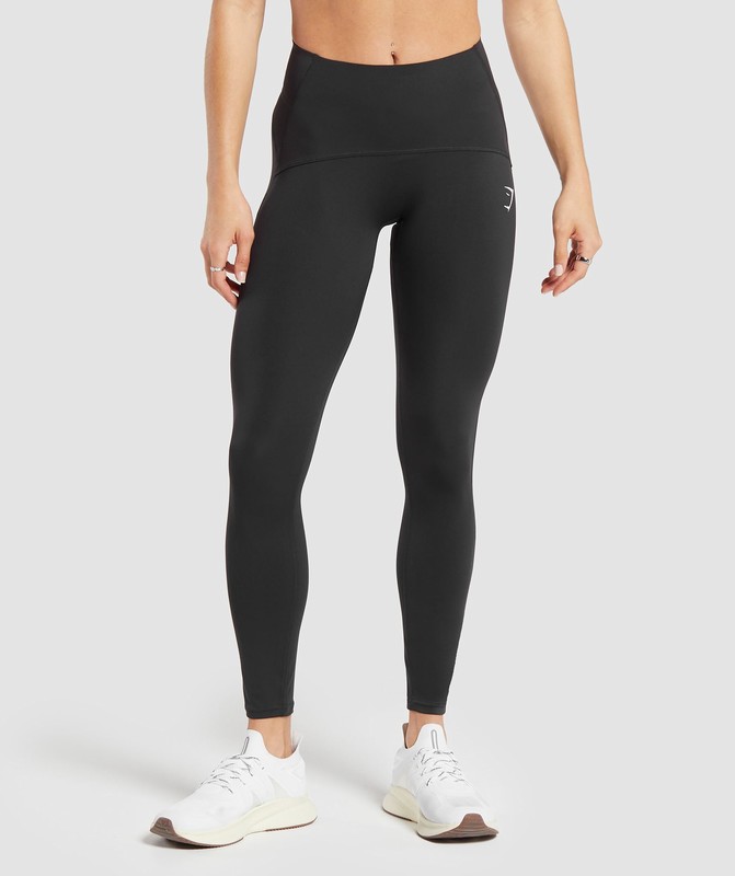 Gymshark Waist Support Leggings Leggings Dames Zwart | YDCF73406