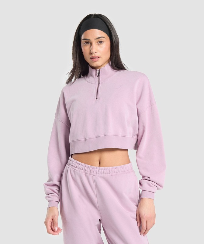 Gymshark Whitney 1/4 Zip Pullover Dames Warm Lilac | UDQH31597