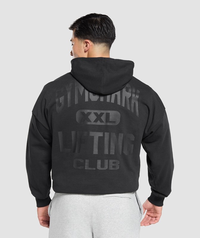 Gymshark XXL Graphic Hoodie Hoodie Heren Zwart | RFMI41859