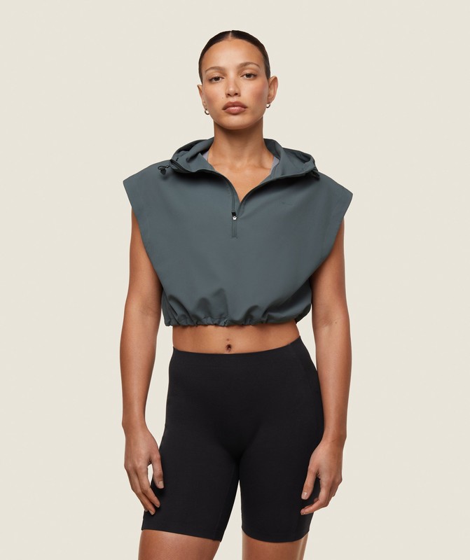 Gymshark everywear Lightweight Sleeveless Jacket Jas Dames Slate Teal | BRDK45312