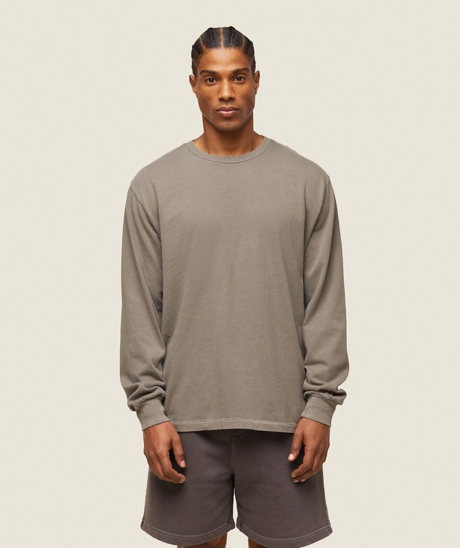Gymshark everywear Relaxed Long Sleeve Tee T-Shirt Heren Bruin | ZCLP93578
