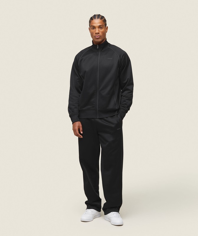 Gymshark everywear Track Jacket Jas Heren Zwart Wit | FZTS54361