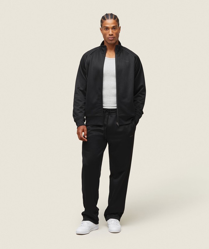 Gymshark everywear Track Pants Broek Heren Zwart Wit | KVEU16892